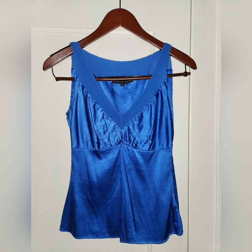 Antonio Melani blue silk tank